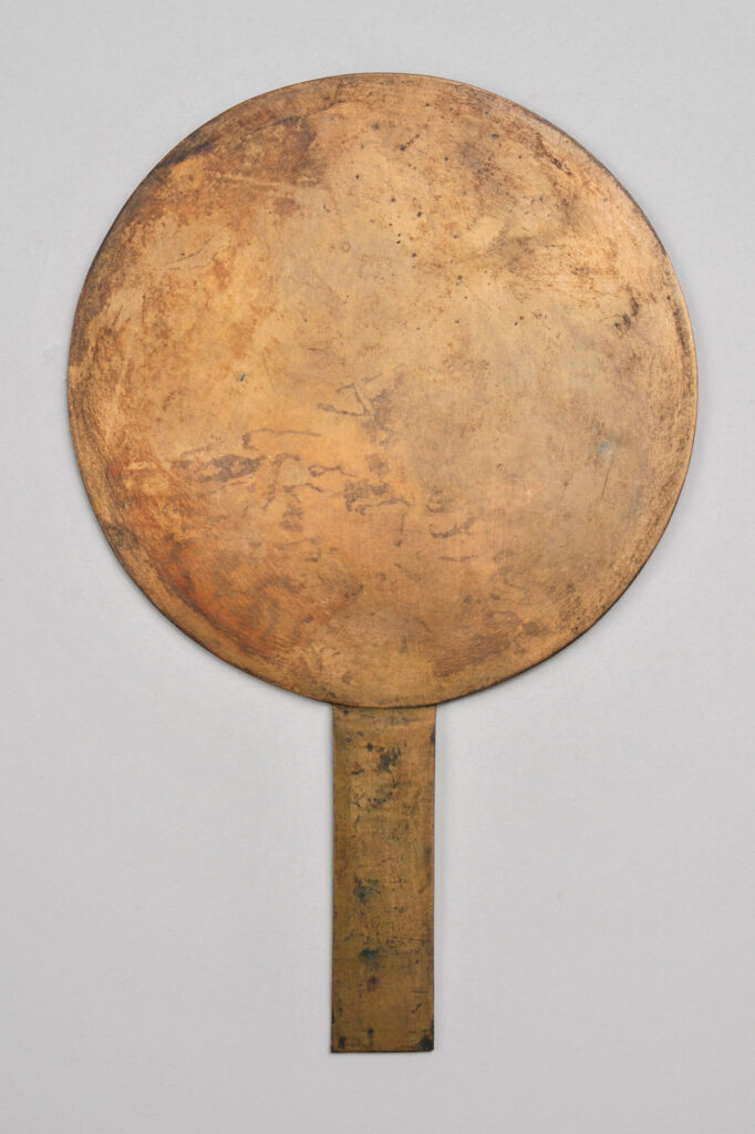 藤原光家 丸手鏡 鶴亀松