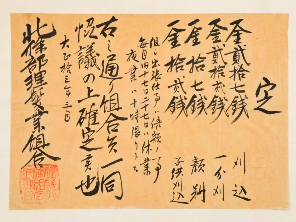 定 大正13年 茨城県理容組合寄贈